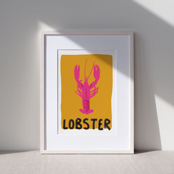 Lobster Illustrated Kitchen Art Print, 3 of 5