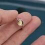 Sterling Silver Genuine Yellow Citrine Round Dot Ring, thumbnail 10 of 11