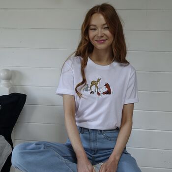 Embroidered Woodland Animals T Shirt, 2 of 5