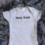 Embroidered Small But Mighty White Babygrow, thumbnail 9 of 9