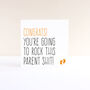 'Rock This Parent Shit' New Baby Card, thumbnail 3 of 4
