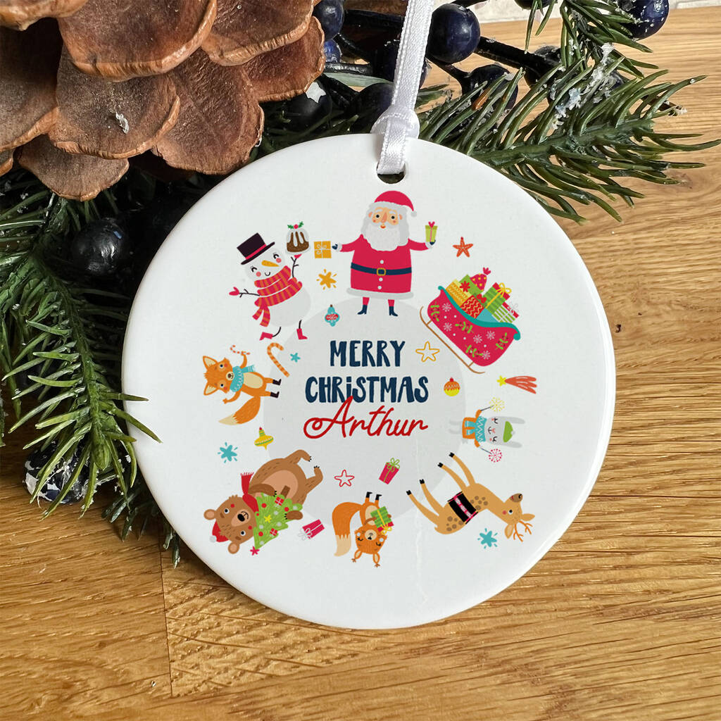Merry Christmas Ornament Personalised Gift For Kids, 1 of 7