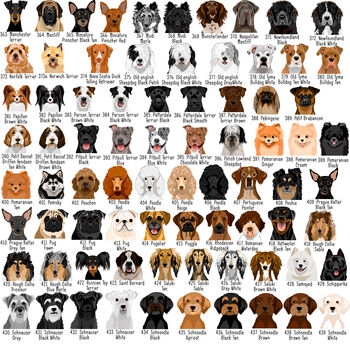 Premium Dog Breed Realistic Illustrations Heart ID Tag, 10 of 11