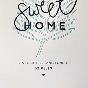 Personalised Home Letterpress Palm Print, 3 of 3
