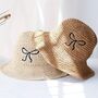 Monaco Cream Baby Pink Ombré Ribbon Straw Beach Hat, thumbnail 4 of 5