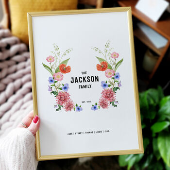 Personalised Floral Family Tree Print, 9 of 9