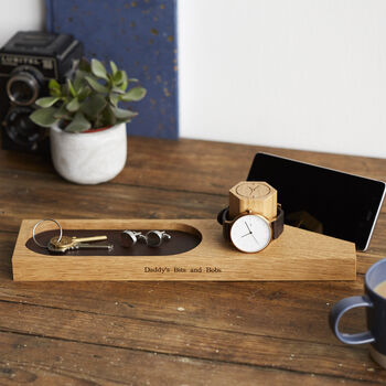 Personalised Watch Stand With Stash Tray, 5 of 10