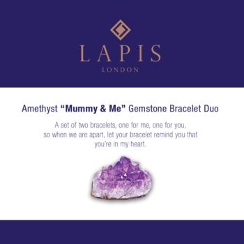 Amethyst 'Mummy And Me' Gemstone Bracelet Set, 3 of 4