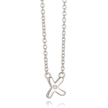Sterling First Diamond Kiss Necklace, 3 of 7