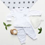 Personalised New Baby Initials Outfit And Hat Set, thumbnail 1 of 3