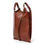 Two Way Carrier Tote Leather Shoulder Bag Tan Brown, thumbnail 1 of 4