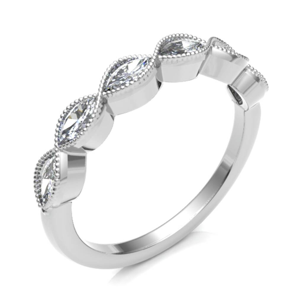 18ct Gold Marquise Diamond Set Eternity Ring By David-Louis Design ...