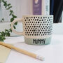 Personalised Dipped Spotty Sage Mug, thumbnail 4 of 5