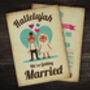 Personalised Fox Retro Vintage Themed Wedding Invitation, thumbnail 2 of 3