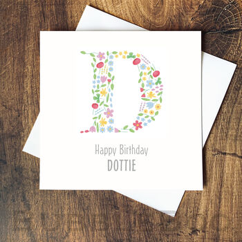 Personalised Initial Birthday Card, 4 of 12