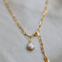 Freshwater Pearl Drop Necklace, thumbnail 3 of 5