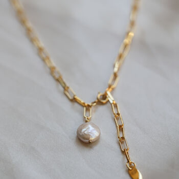 Freshwater Pearl Drop Necklace, 3 of 5