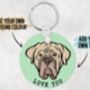 Dogue De Bordeaux Keyring, thumbnail 3 of 6