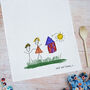 Personalised Hand Drawn Mother's Day Tea Towel, thumbnail 4 of 5