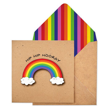 Handmade 3D Rainbow Birthday Cards Pack Of Five, 5 of 6