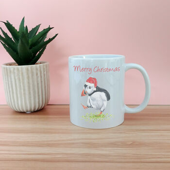 Personalised Christmas Puffin Mug, 5 of 6