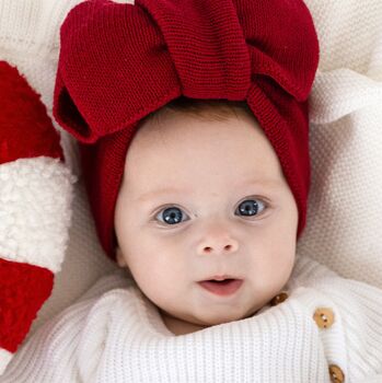 My First Christmas Embroidered Personalised New Baby Knitted Romper, 10 of 11