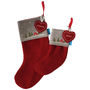 Embroidered Winter Lodge Christmas Stocking, thumbnail 2 of 5