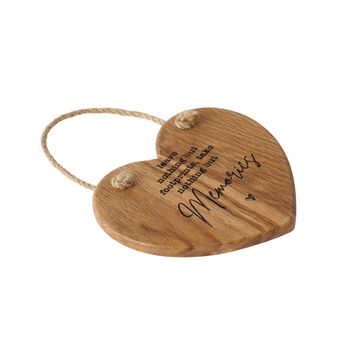 Cornish Gifts 'Leave Nothing But…Oak Hanging Heart, 3 of 3