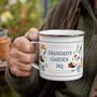 Personalised Garden Hq Enamel Mug, thumbnail 1 of 6