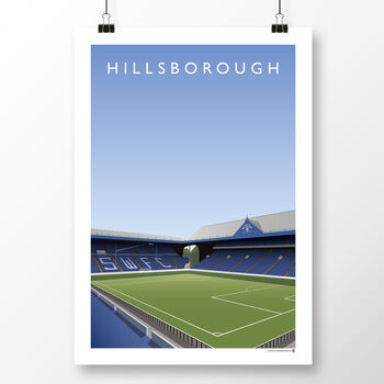 Sheffield Wednesday Hillsborough Kop/South Stand Poster, 2 of 8