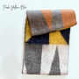 Personalised Colour Block Geometric Chunky Knit Scarf, thumbnail 11 of 12