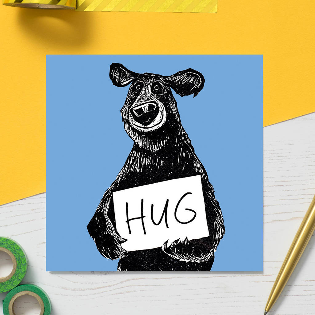 hugs bear card factory