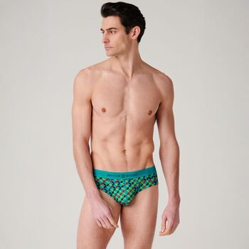 Men's 'Minimalist Geometric' Four Pack Bamboo Briefs, 6 of 12