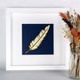 Framed Woodcut Feather, thumbnail 1 of 4