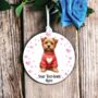 Personalised Norfolk Terrier Dog Love Decoration, thumbnail 2 of 2