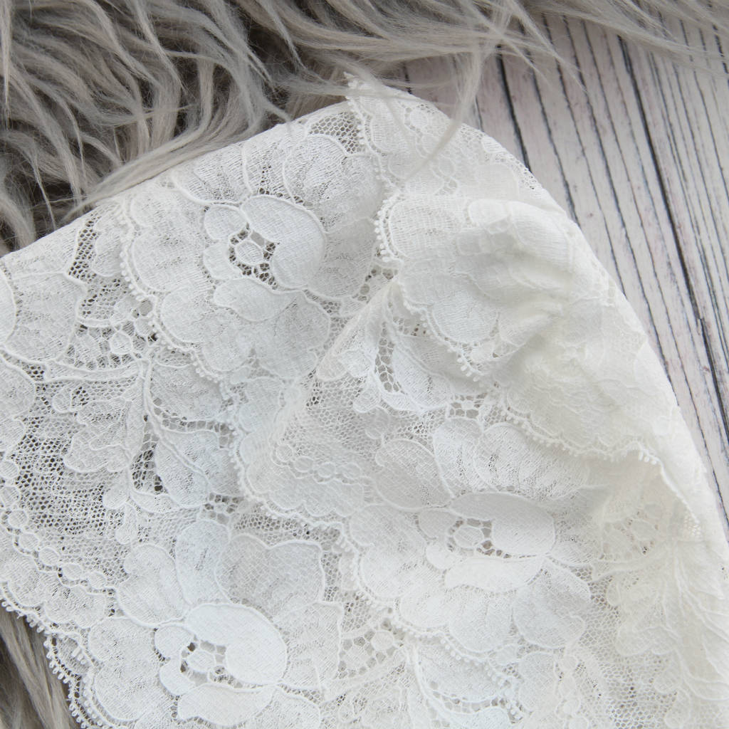 Sheer Lace Christening Bonnet Holly By Adore Baby | notonthehighstreet.com