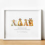 Personalised Children's Name Print | Nursery Wall Art | Giraffe, thumbnail 1 of 10