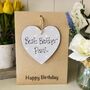 Personalised Brother Birthday Card Wooden Heart, thumbnail 3 of 3