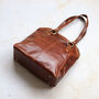Leather Tote Bag With Pocket, Tan, thumbnail 4 of 6