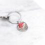 Personalised Flower Glass Dome Keyring, thumbnail 2 of 8