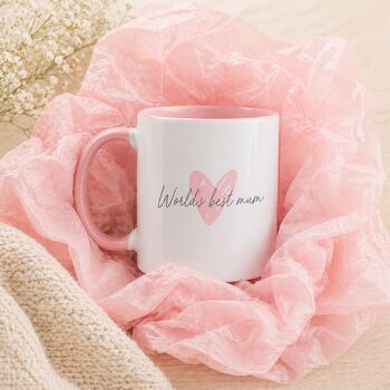 Personalised World's Best Mum Heart Mug, 6 of 6