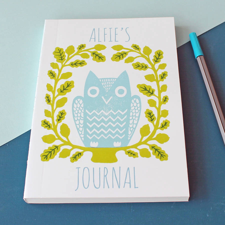 Personalised Owl Notebook By Sukie