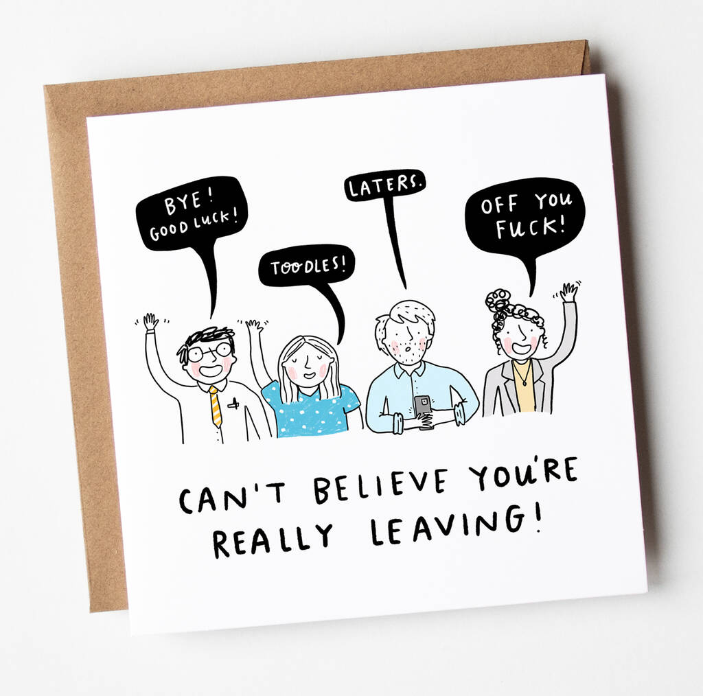 'Can't Believe You're Leaving' Card By Arrow Gift Co ...