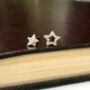 Teacher Thank You Gift Sterling Silver Mismatched Star Earrings, thumbnail 10 of 11