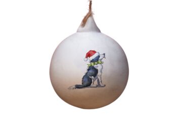 Border Collie Ceramic Bauble, 2 of 2