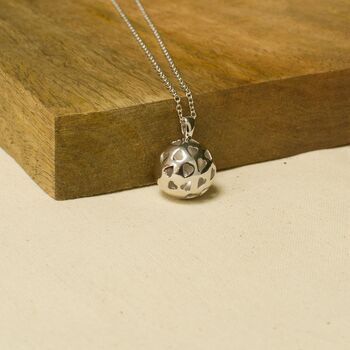 Sterling Silver Openwork Hearts Pendant Necklace, 3 of 4
