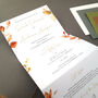 Autumn Eucalyptus Wreath Wedding Invitation Sample, thumbnail 7 of 8