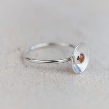 Sterling Silver Birthstone Dome Ring, 5 of 12
