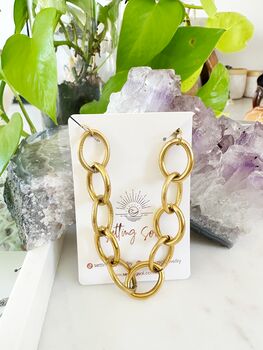 Kalyani Set 18k Gold Plated Bracelet + Necklace, 5 of 12