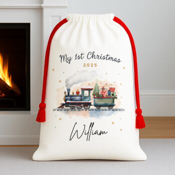 1st Christmas Train Christmas Sack, 2 of 3
